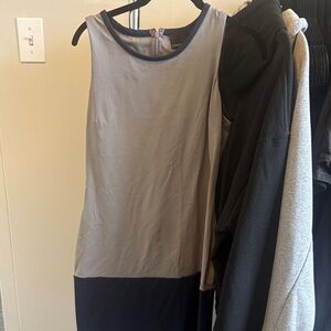 Cynthia Rowley Gray and Black Midi Dress